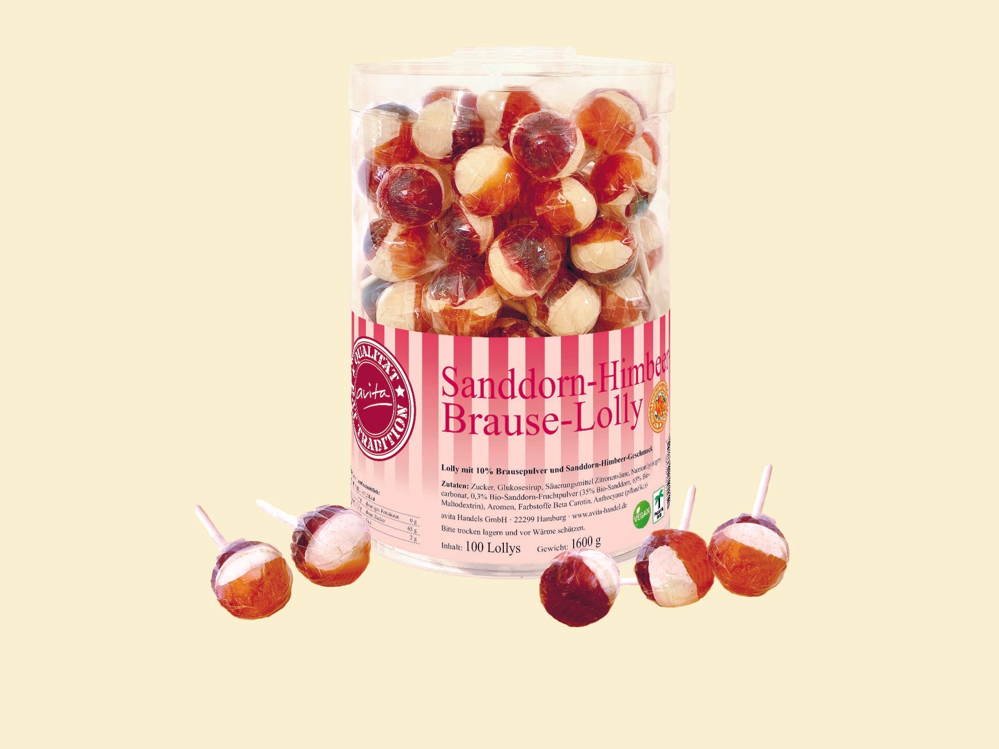 Sanddorn-Himbeer-Brause-Lolly