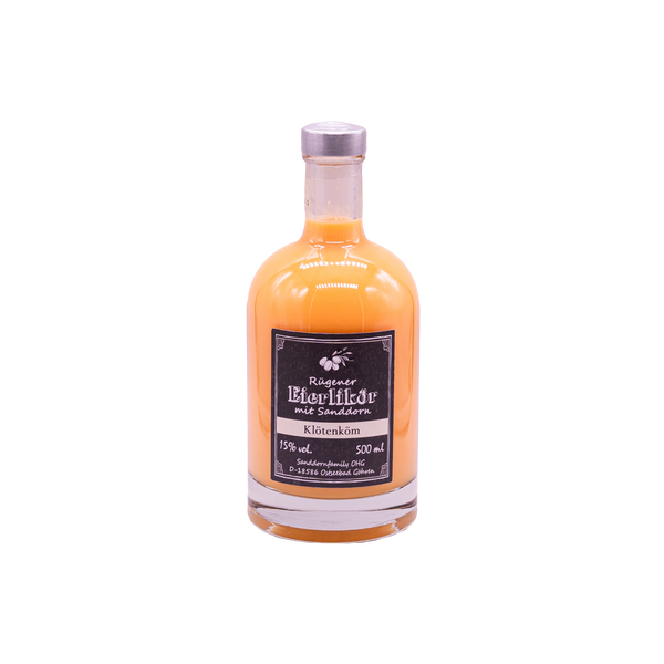 Eierlikör mit Sanddorn, Klötenköm, 0,5l – Sanddornfamily Eierlikör mit Sanddorn, Klötenköm, 0,5l – Sanddornfamily