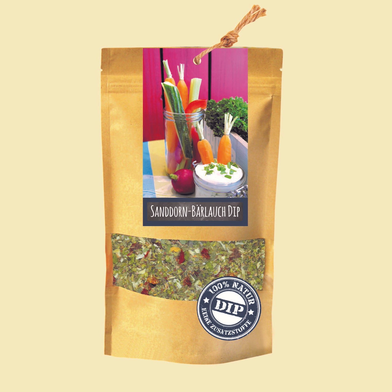 Sanddorn-Bärlauch-Dip, 50g – Sanddornfamily Sanddorn-Bärlauch-Dip, 50g – Sanddornfamily