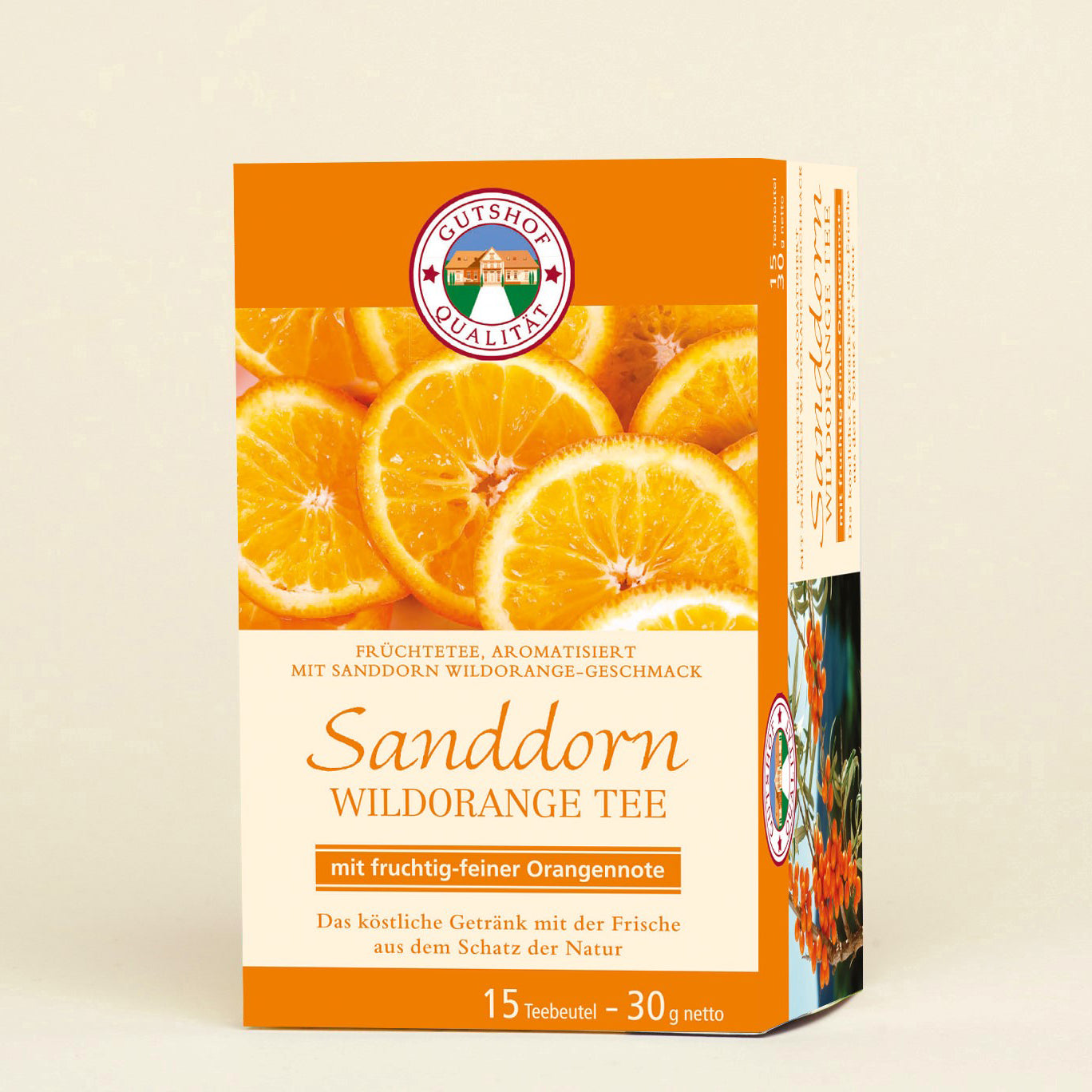 Früchtetee Sanddorn Wilde Orange, Aufgussbeutel, 30g